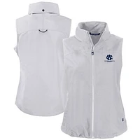 Women's Cutter & Buck  Gray George Washington University Vault Charter Eco Recycled Full-Zip Vest