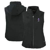 Women's Cutter & Buck Kansas State Wildcats Vault Charter Eco Recycled Full-Zip Vest
