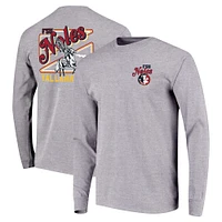 Youth Gray Florida State Seminoles Retro Script Long Sleeve T-Shirt