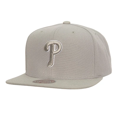 Men's Mitchell & Ness Gray Philadelphia Phillies Snapback Hat