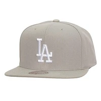 Men's Mitchell & Ness Gray Los Angeles Dodgers Snapback Hat