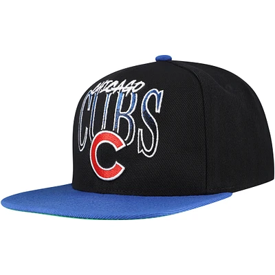 Men's Mitchell & Ness Black Chicago Cubs Rise Up Snapback Hat