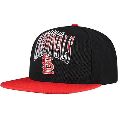 Men's Mitchell & Ness Black St. Louis Cardinals Rise Up Snapback Hat