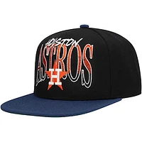 Men's Mitchell & Ness Black Houston Astros Rise Up Snapback Hat