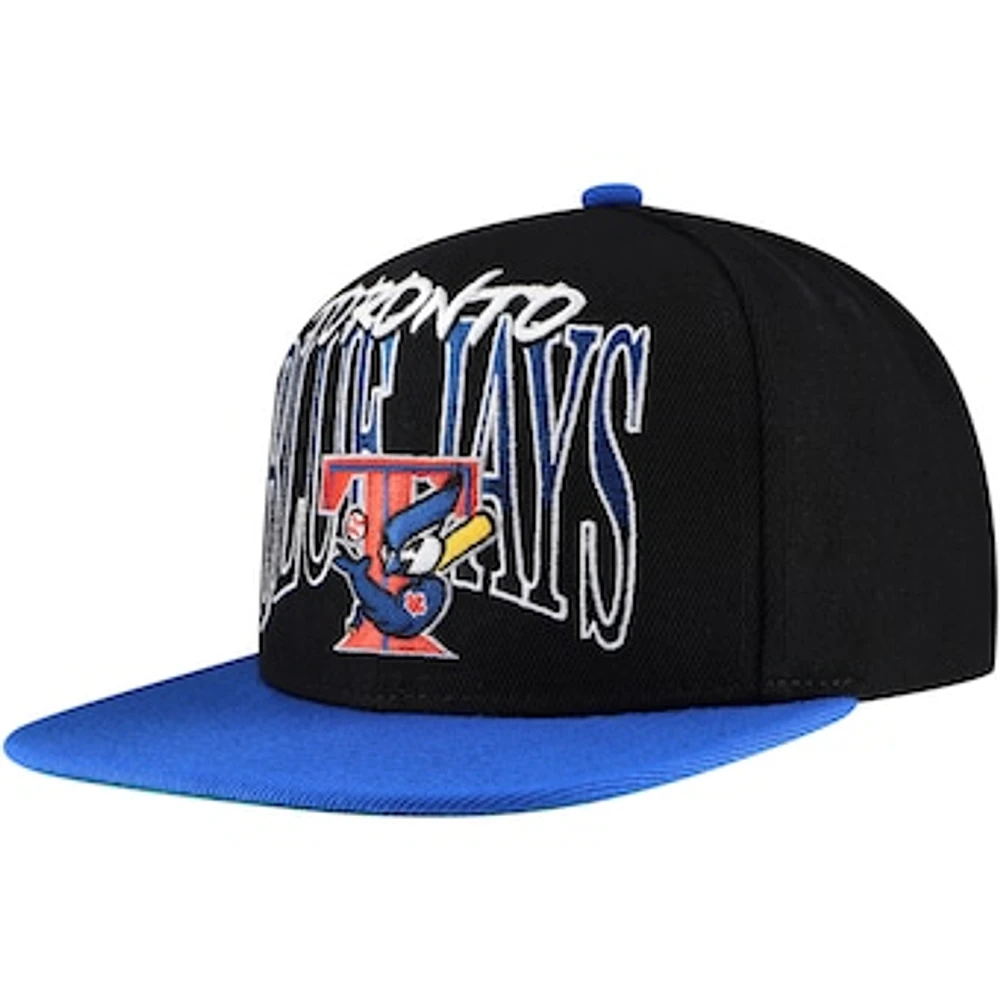 Men's Mitchell & Ness Black Toronto Blue Jays Rise Up Snapback Hat