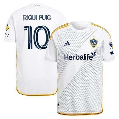 Men's adidas Riqui Puig White LA Galaxy 2024 Angeleno Kit Authentic Player Jersey