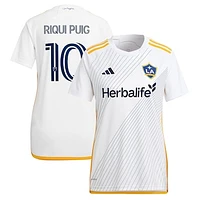 Women's adidas Riqui Puig White LA Galaxy 2024 Angeleno Kit Replica Player Jersey