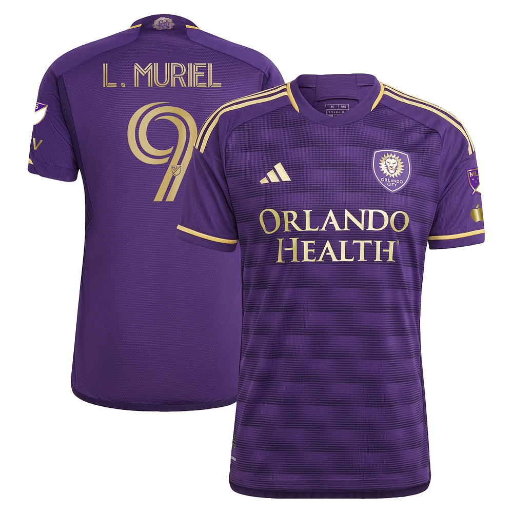 Men's adidas Luis Muriel Purple Orlando City SC 2024 The Wall Kit Authentic Player Jersey