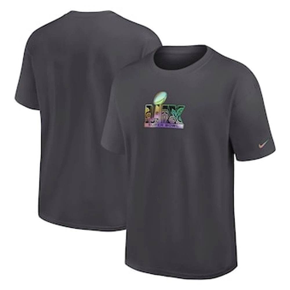 Men's Nike Anthracite Super Bowl LIX Heavy Max 90 Statement T-Shirt