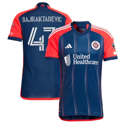 Men's adidas Esmir Bajraktarevic Navy New England Revolution 2024 Boston Tea Party Authentic Player Jersey