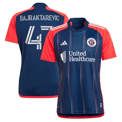 Men's adidas Esmir Bajraktarevic Navy New England Revolution 2024 Boston Tea Party Replica Player Jersey