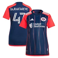 Women's adidas Esmir Bajraktarevic Navy New England Revolution 2024 Boston Tea Party Replica Player Jersey