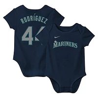 Newborn & Infant Nike Julio Rodríguez Navy Seattle Mariners Fuse Name Number Bodysuit