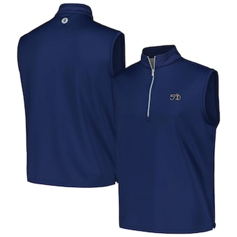 Men's johnnie-O Navy THE PLAYERS 50th Anniversary Dave Quarter-Zip Vest