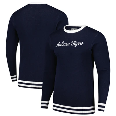 Unisex Uscape Apparel Navy Auburn Tigers Renew Knit Vintage Pullover Sweater