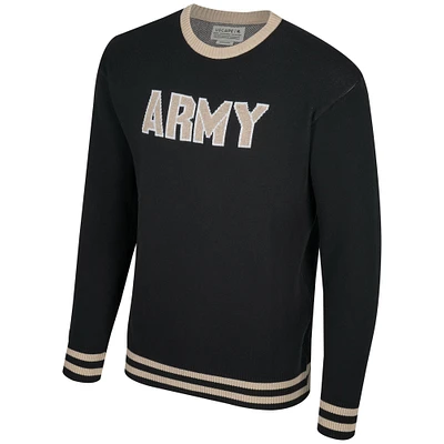 Unisex Uscape Apparel Black Army Knights Renew Knit Vintage Pullover Sweater