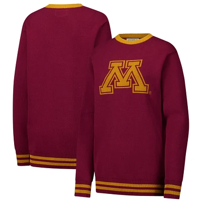 Unisex Uscape Apparel Maroon Minnesota Golden Gophers Renew Knit Vintage Pullover Sweater