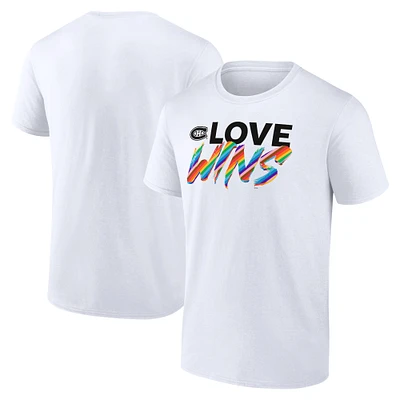 Men's White Montreal Canadiens Love Wins T-Shirt