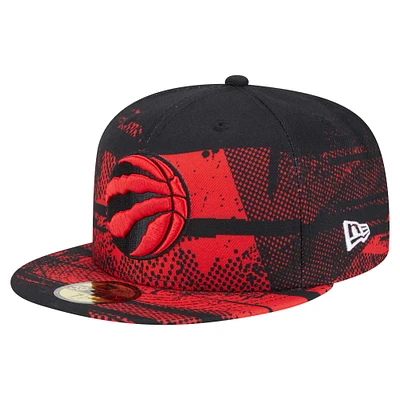 Men's New Era Black Toronto Raptors Tipoff 59FIFTY Fitted Hat