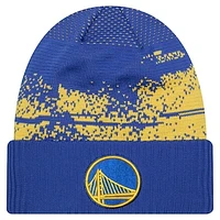 Men's New Era Royal Golden State Warriors Tipoff Cuffed Knit Hat