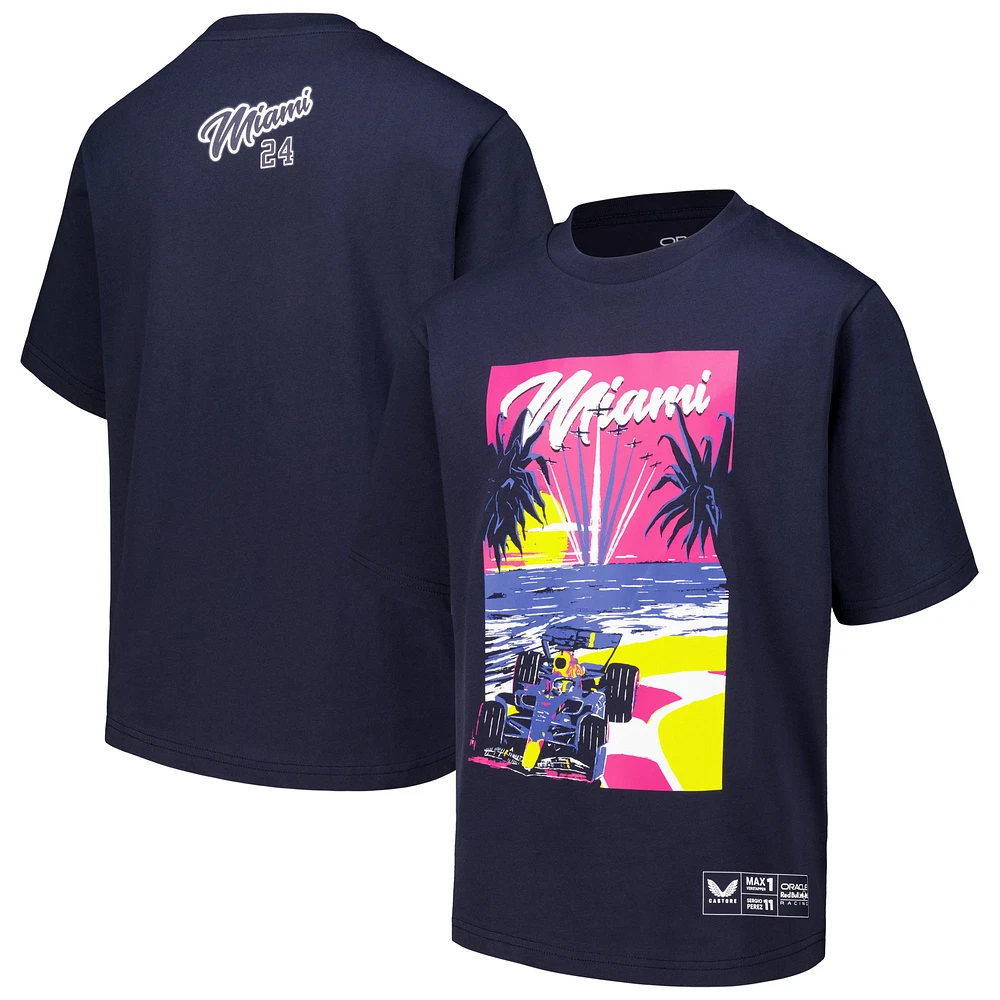 Youth  Black Red Bull Racing Miami Oversized T-Shirt