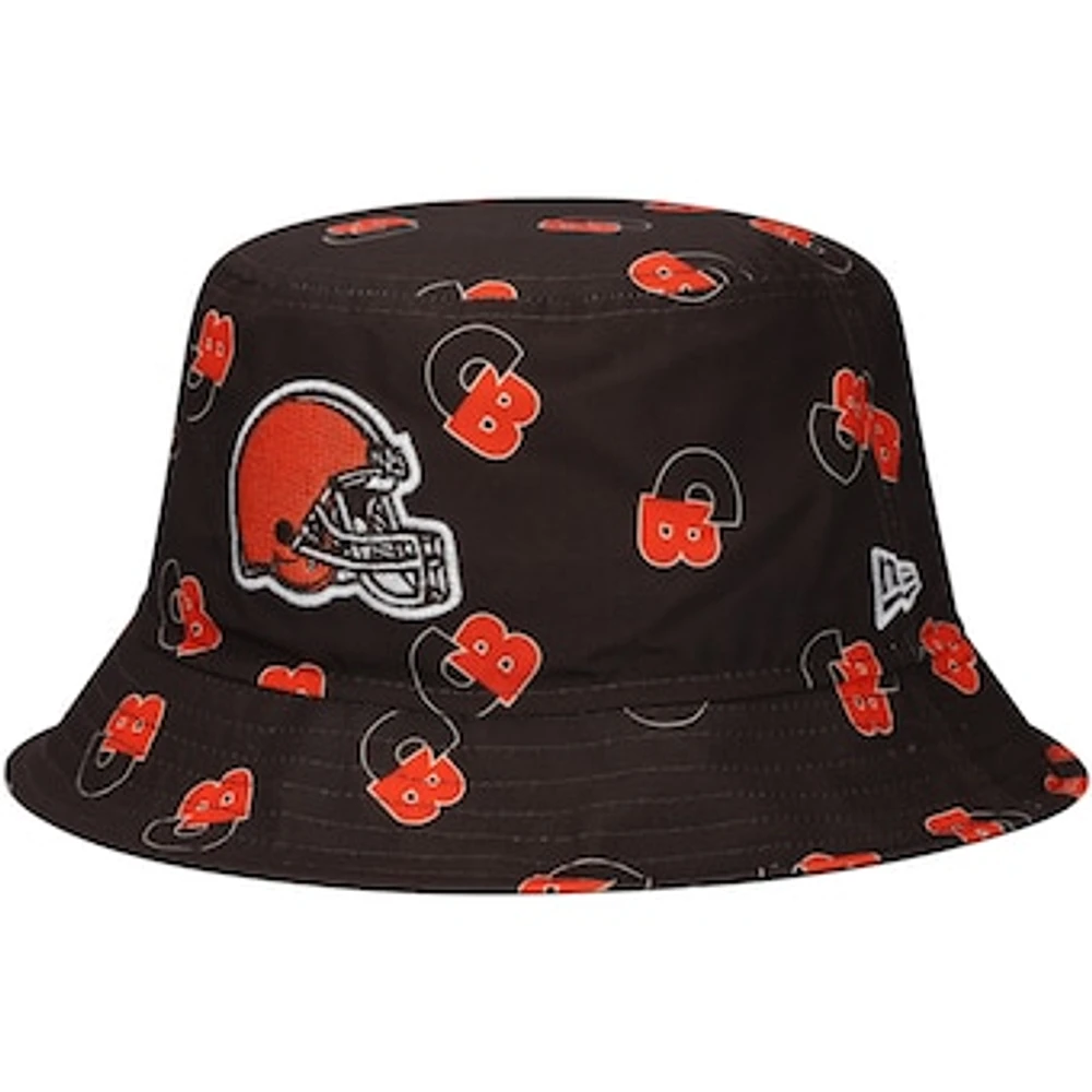 Men's New Era Brown Cleveland Browns City Originals Bucket Hat