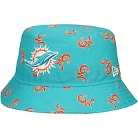 Men's New Era Aqua Miami Dolphins City Originals Bucket Hat