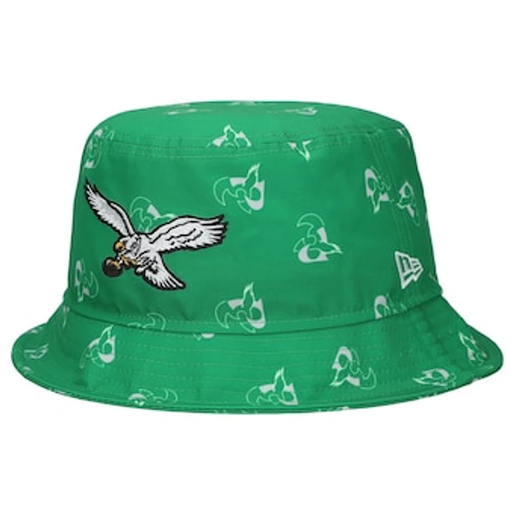 Men's New Era Kelly Green Philadelphia Eagles City Originals Bucket Hat