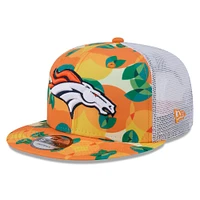 Men's New Era Orange Denver Broncos Citrus 9FIFTY Trucker Snapback Hat