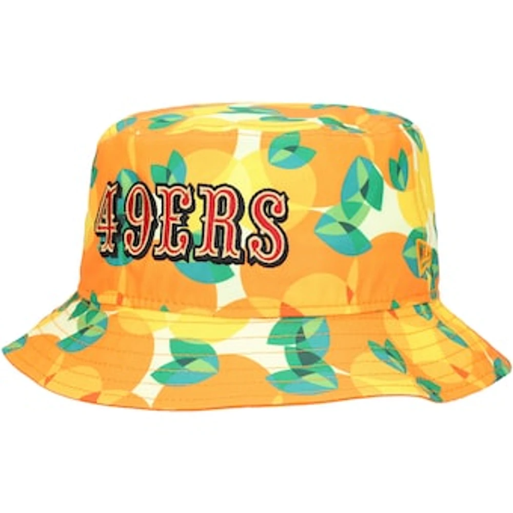 Men's New Era Orange San Francisco 49ers Citrus Bucket Hat