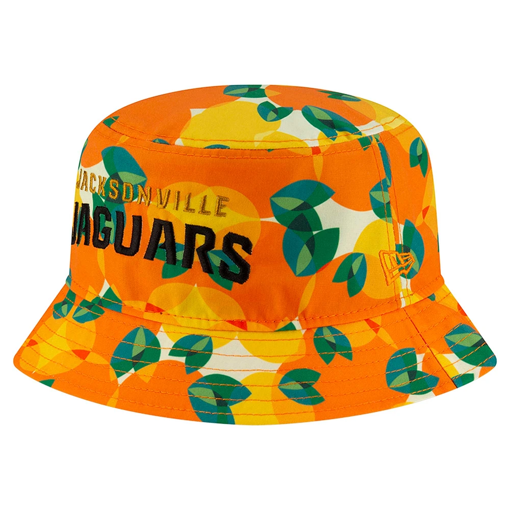 Men's New Era Orange Jacksonville Jaguars Citrus Bucket Hat