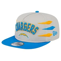 Men's New Era Stone/Powder Blue Los Angeles Chargers Athletic Golfer Snapback Hat