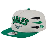 Men's New Era Stone/Kelly Green Philadelphia Eagles Athletic Golfer Snapback Hat