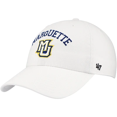 Men's '47 White Marquette Golden Eagles Classic Arch Clean Up Adjustable Hat