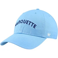 Men's '47 Light Blue Marquette Golden Eagles Clean Up Adjustable Hat