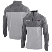 Men's Columbia  Gray/Light Gray UConn Huskies Omni-Wick Rockin' It Quarter-Zip Pullover Top