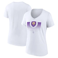 Women's White Orlando City SC Retreat V-Neck T-Shirt