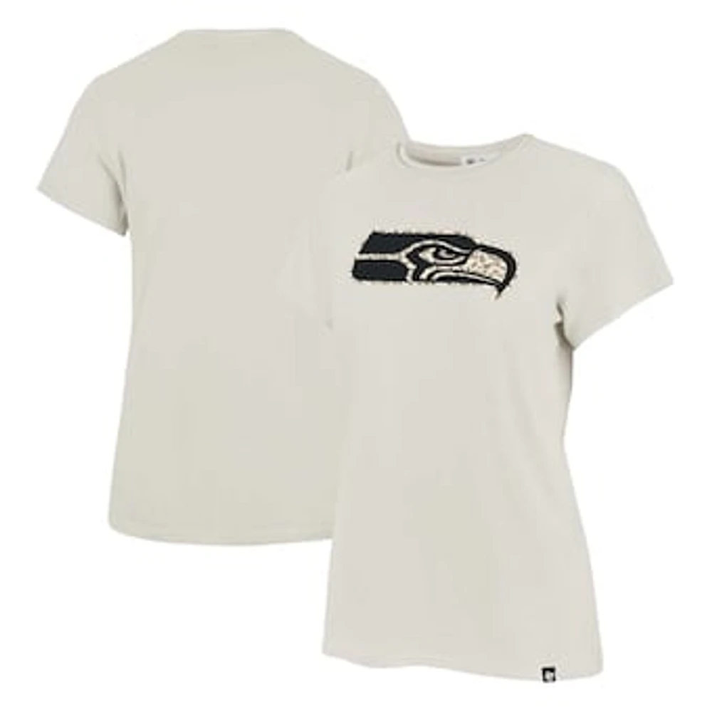 Women's '47 Cream Seattle Seahawks Panthera Frankie T-Shirt