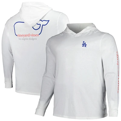 Men's Vineyard Vines White Los Angeles Dodgers Long Sleeve Hoodie T-Shirt