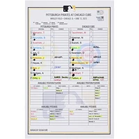 Pittsburgh Pirates Game-Used Lineup Card vs. Chicago Cubs on June 13, 2023