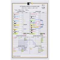 Pittsburgh Pirates Game-Used Lineup Card vs. Chicago Cubs on June 13, 2023
