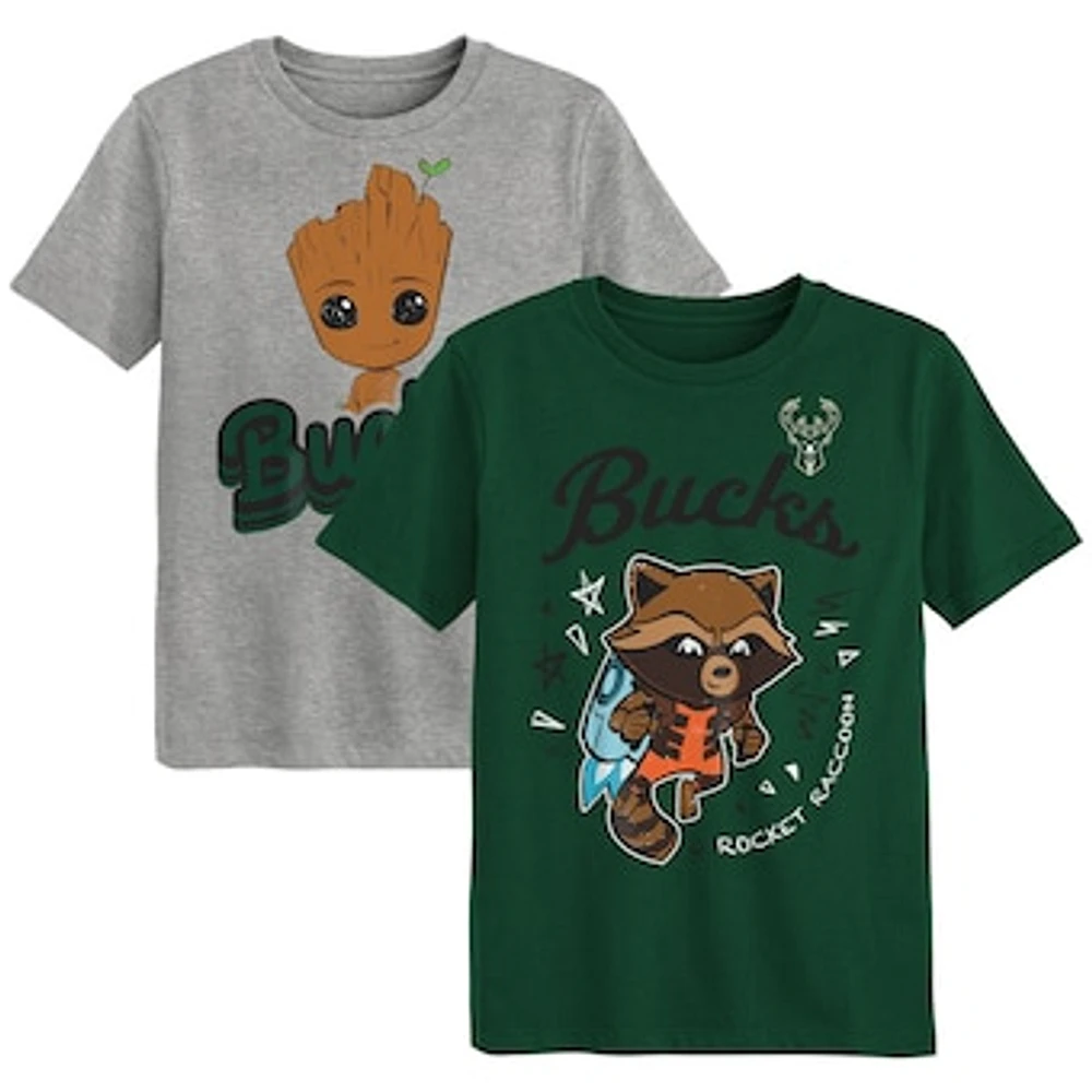 Preschool Milwaukee Bucks Two-Piece Guardians Of The Galaxy T-Shirt Set