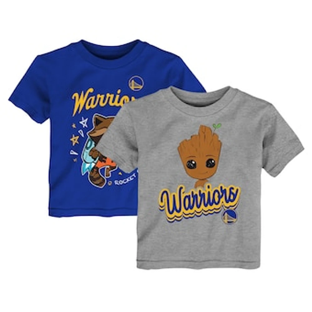 Toddler Heather Gray Golden State Warriors Two-Piece Guardians Of The Galaxy T-Shirt Set