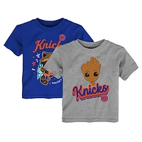 Toddler Heather Gray New York Knicks Guardians Of The Galaxy T-Shirt Two-Set