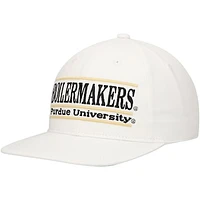 Unisex The Game White Purdue Boilermakers Bar Retro Snapback Hat