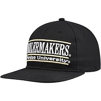 Unisex The Game Black Purdue Boilermakers Retro Bar Snapback Hat