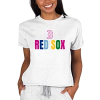 Women's Concepts Sport  Oatmeal Boston Red Sox Mainstream Terry Sweatshirt