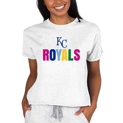 Women's Concepts Sport  Oatmeal Kansas City Royals Mainstream Terry Sweatshirt