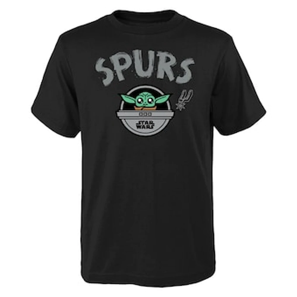 Youth Black San Antonio Spurs Star Wars The Child T-Shirt