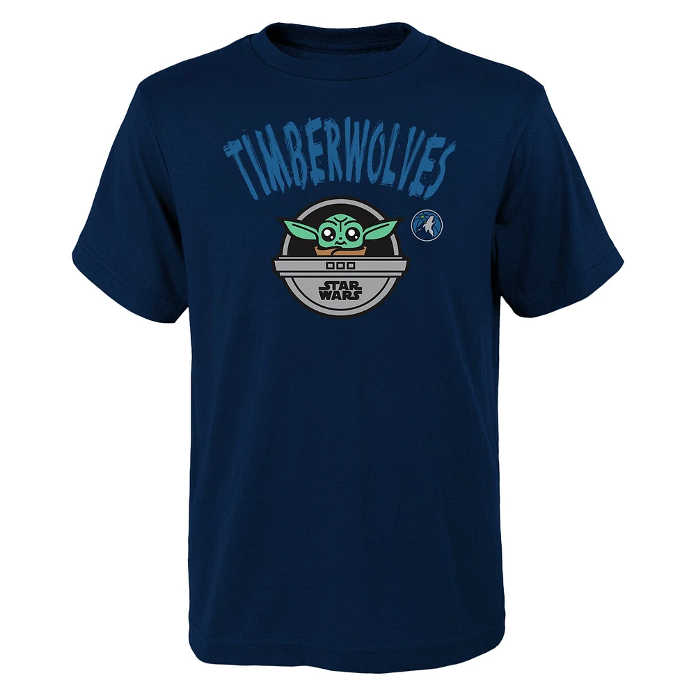 Youth Navy Minnesota Timberwolves Star Wars The Child T-Shirt